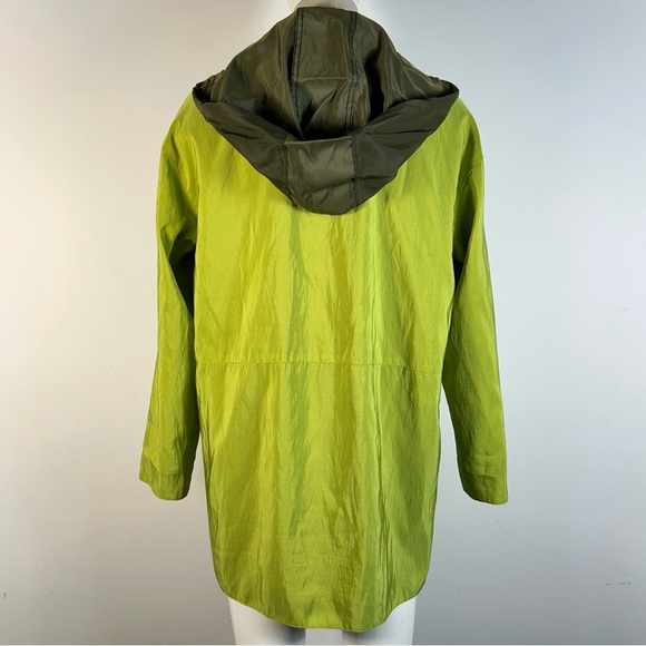 ❤️ Mycra Pac Lime Green Rain Windbreaker Jacket with Hood S - Picture 3 of 14